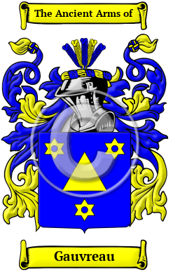 Gauvreau Family Crest/Coat of Arms