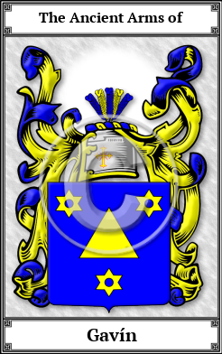 Gavín Family Crest Download (JPG) Book Plated - 600 DPI