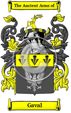 Gaval Family Crest/Coat of Arms