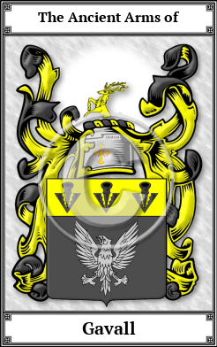 Gavall Family Crest Download (JPG)  Book Plated - 150 DPI