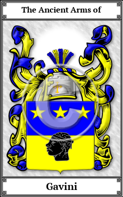 Gavini Family Crest Download (JPG)  Book Plated - 150 DPI