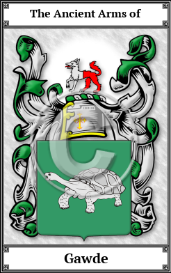 Gawde Family Crest Download (JPG)  Book Plated - 150 DPI