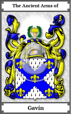 Gavín Family Crest Download (JPG) Book Plated - 150 DPI