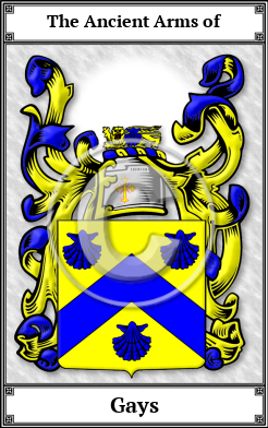 Gays Family Crest Download (JPG)  Book Plated - 150 DPI