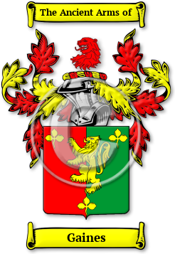 Gaines Family Crest Download (jpg) Legacy Series - 150 DPI