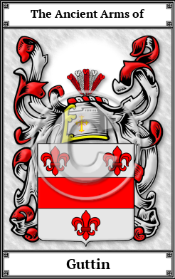 Guttin Family Crest Download (JPG) Book Plated - 600 DPI