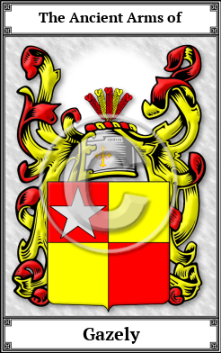 Gazely Family Crest Download (JPG) Book Plated - 600 DPI