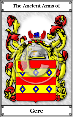 Gere Family Crest Download (JPG)  Book Plated - 150 DPI