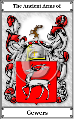 Gewers Family Crest Download (JPG)  Book Plated - 150 DPI