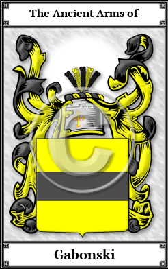 Gabonski Family Crest Download (JPG)  Book Plated - 150 DPI
