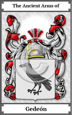 Gedeón Family Crest Download (JPG)  Book Plated - 150 DPI