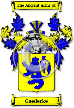 Gaedecke Family Crest Download (jpg) Legacy Series - 150 DPI