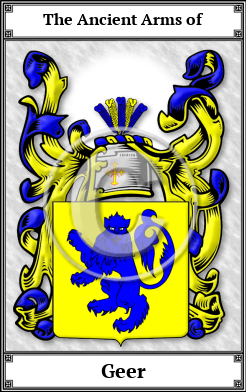 Geer Family Crest Download (JPG)  Book Plated - 150 DPI