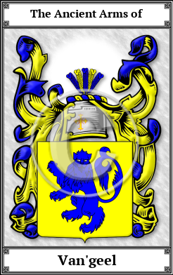 Van'geel Family Crest Download (JPG) Book Plated - 600 DPI