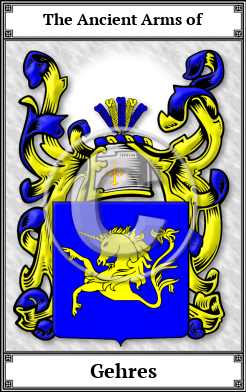 Gehres Family Crest Download (JPG)  Book Plated - 150 DPI