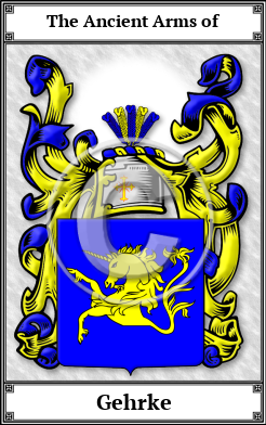 Gehrke Family Crest Download (JPG) Book Plated - 600 DPI