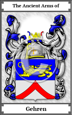 Gehren Family Crest Download (JPG)  Book Plated - 150 DPI