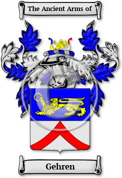 Gehren Family Crest Download (jpg) Legacy Series - 150 DPI