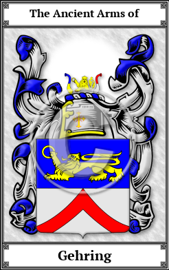 Gehring Family Crest Download (JPG)  Book Plated - 150 DPI