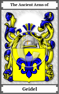 Geidel Family Crest Download (JPG) Book Plated - 600 DPI