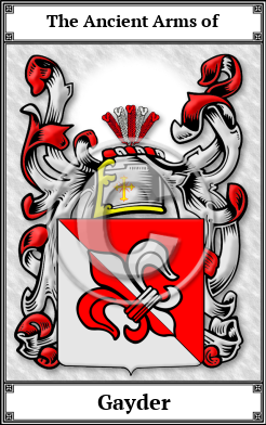 Gayder Family Crest Download (JPG)  Book Plated - 150 DPI