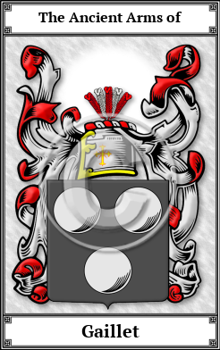 Gaillet Family Crest Download (JPG)  Book Plated - 150 DPI