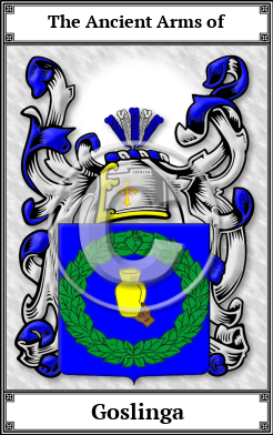 Goslinga Family Crest Download (JPG)  Book Plated - 150 DPI