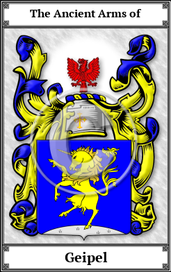 Geipel Family Crest Download (JPG)  Book Plated - 150 DPI