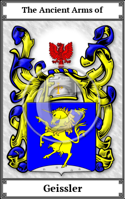 Geissler Family Crest Download (JPG)  Book Plated - 150 DPI