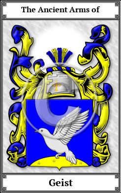 Geist Family Crest Download (JPG)  Book Plated - 150 DPI