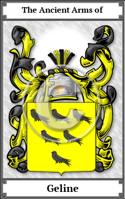 Geline Family Crest Download (JPG)  Book Plated - 150 DPI