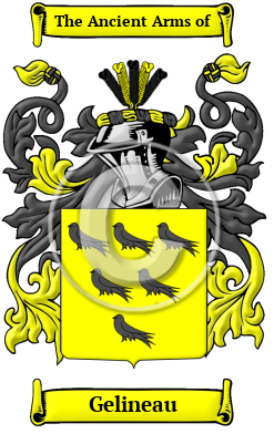 Gelineau Family Crest/Coat of Arms