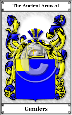 Genders Family Crest Download (JPG)  Book Plated - 150 DPI