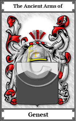 Genest Family Crest Download (JPG)  Book Plated - 150 DPI