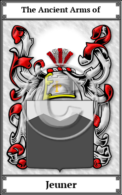 Jeuner Family Crest Download (JPG)  Book Plated - 150 DPI