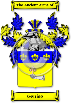 Genise Family Crest Download (jpg) Legacy Series - 150 DPI