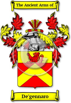 De'gennaro Family Crest Download (jpg) Legacy Series - 150 DPI