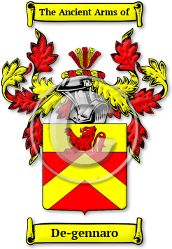 De-gennaro Family Crest Download (jpg) Legacy Series - 150 DPI