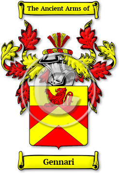 Gennari Family Crest Download (jpg) Legacy Series - 150 DPI