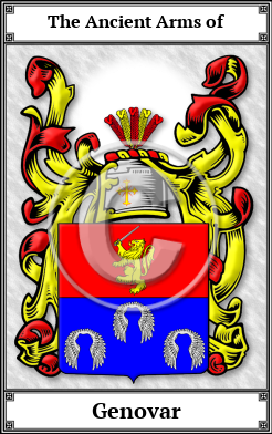 Genovar Family Crest Download (JPG)  Book Plated - 150 DPI