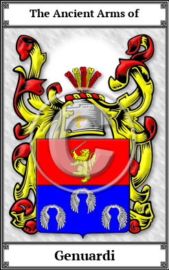 Genuardi Family Crest Download (JPG)  Book Plated - 150 DPI