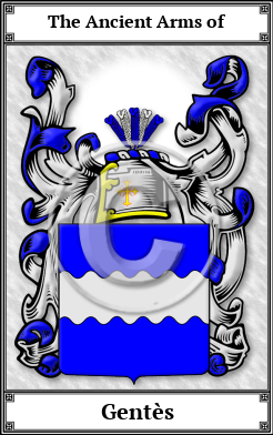 Gentès Family Crest Download (JPG)  Book Plated - 150 DPI