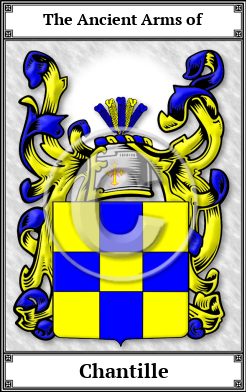 Chantille Family Crest Download (JPG)  Book Plated - 150 DPI