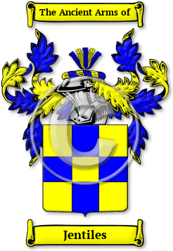 Jentiles Family Crest Download (jpg) Legacy Series - 150 DPI