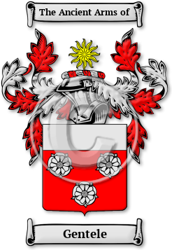 Gentele Family Crest Download (jpg) Legacy Series - 150 DPI