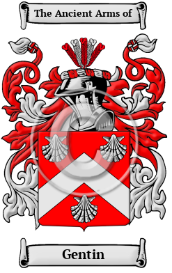 Gentin Family Crest Download (JPG) Heritage Series - 600 DPI
