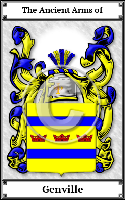 Genville Family Crest Download (JPG) Book Plated - 600 DPI