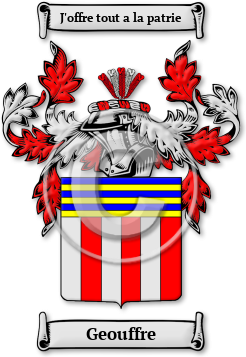 Geouffre Family Crest Download (jpg) Legacy Series - 150 DPI