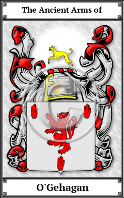 O'Gehagan Family Crest Download (JPG)  Book Plated - 150 DPI
