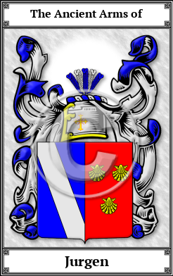 Jurgen Family Crest Download (JPG)  Book Plated - 150 DPI